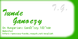 tunde ganoczy business card